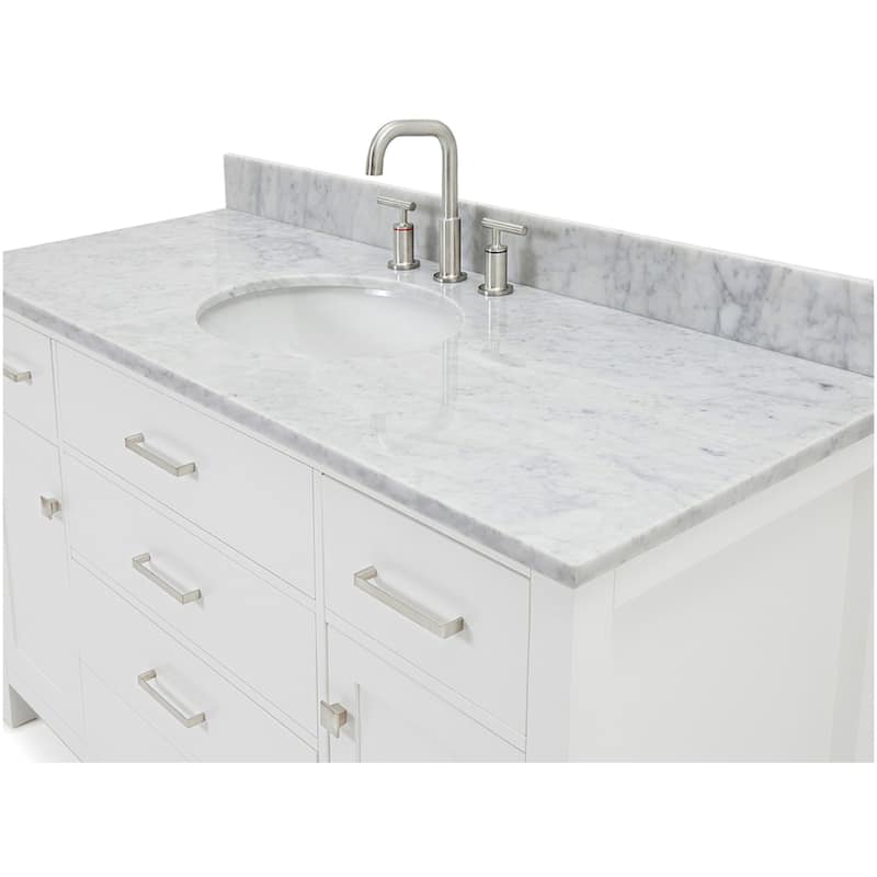 Ariel H055SCW2OVO Bristol 55" Free Standing Single Oval Basin Vanity