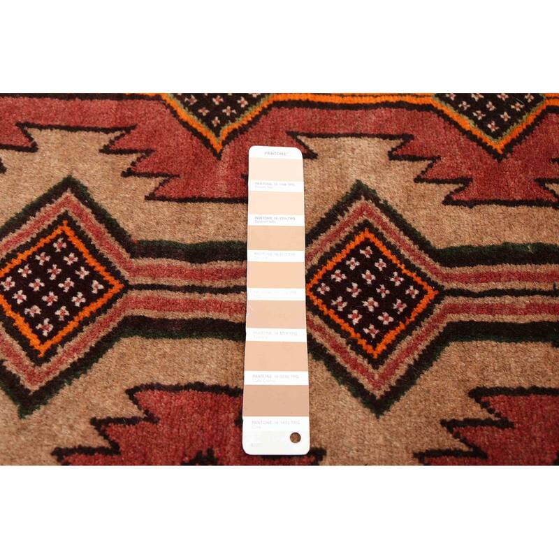 ECARPETGALLERY Hand-knotted Baluch Tan Wool Rug - 3'7 x 6'0