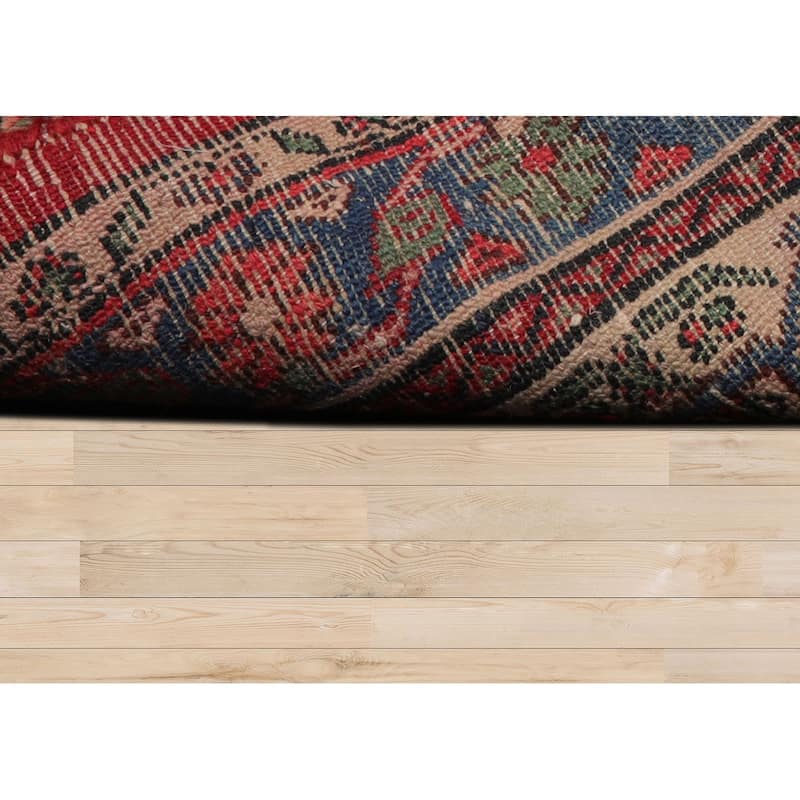 9'9''x13 Hand Knotted Wool Red Kashan Traditional Rug - 9' 9'' x 13'