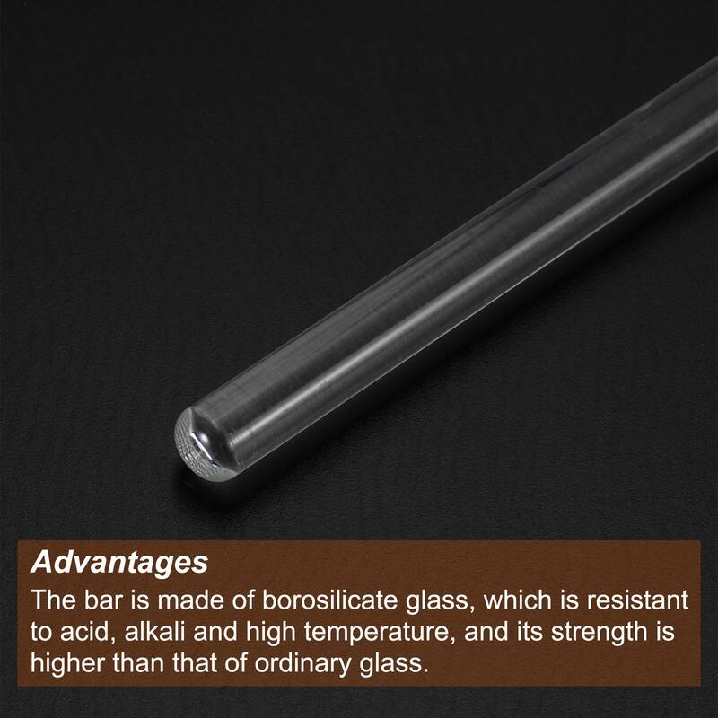 3.3 Borosilicate Glass Stick 8mm Dia Stir Rod Mixing Tools 6Pcs