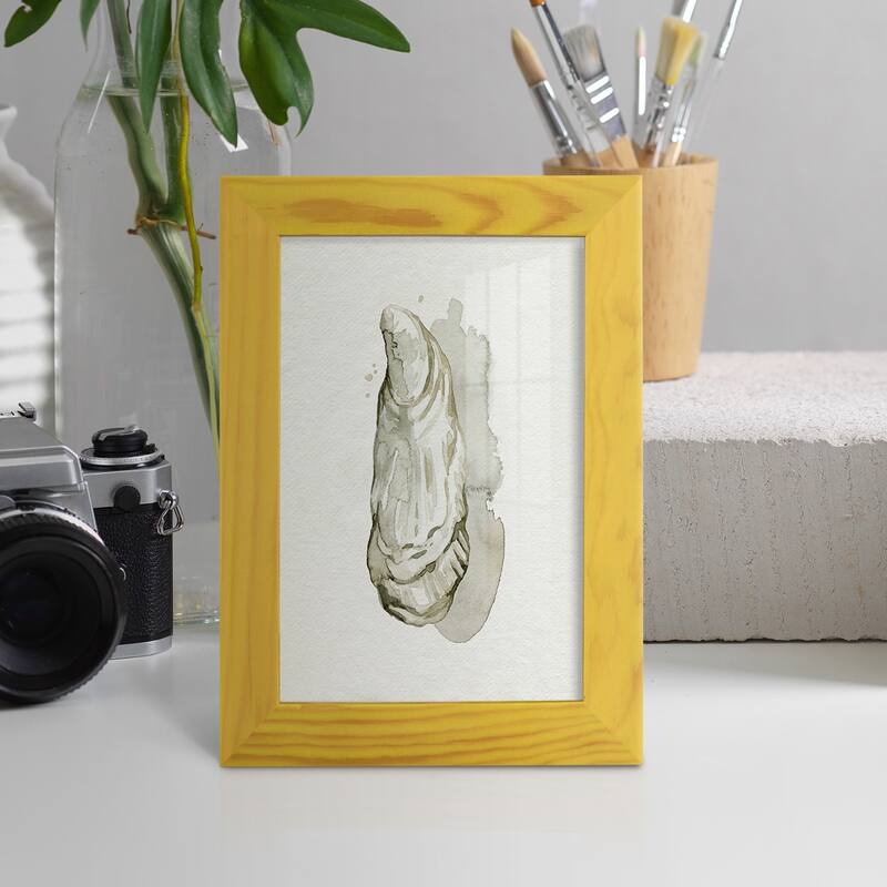 Oysters on the Bay I -Framed Print w/glass-Cherry Red