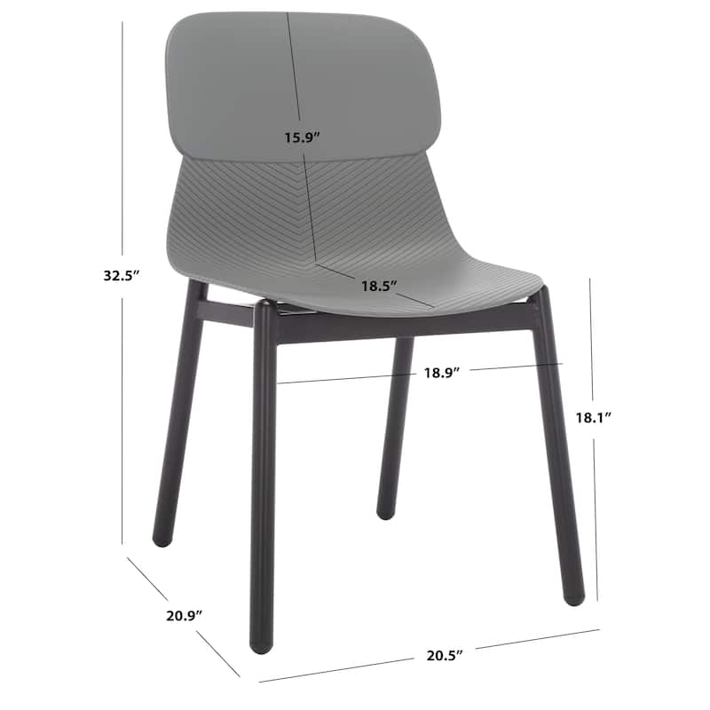 SAFAVIEH Couture Gonne Molded Plastic Dining Chair (Set of 2) - 21Wx21Dx33H