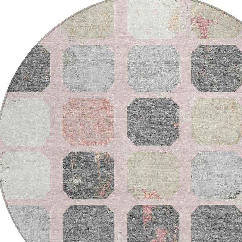 HomeRoots Geometric Transitional Rectangle Outdoor Rug