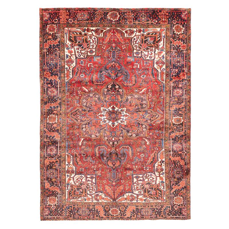 ECARPETGALLERY Hand-knotted Sarabi Red Wool Rug - 7'11 x 11'3