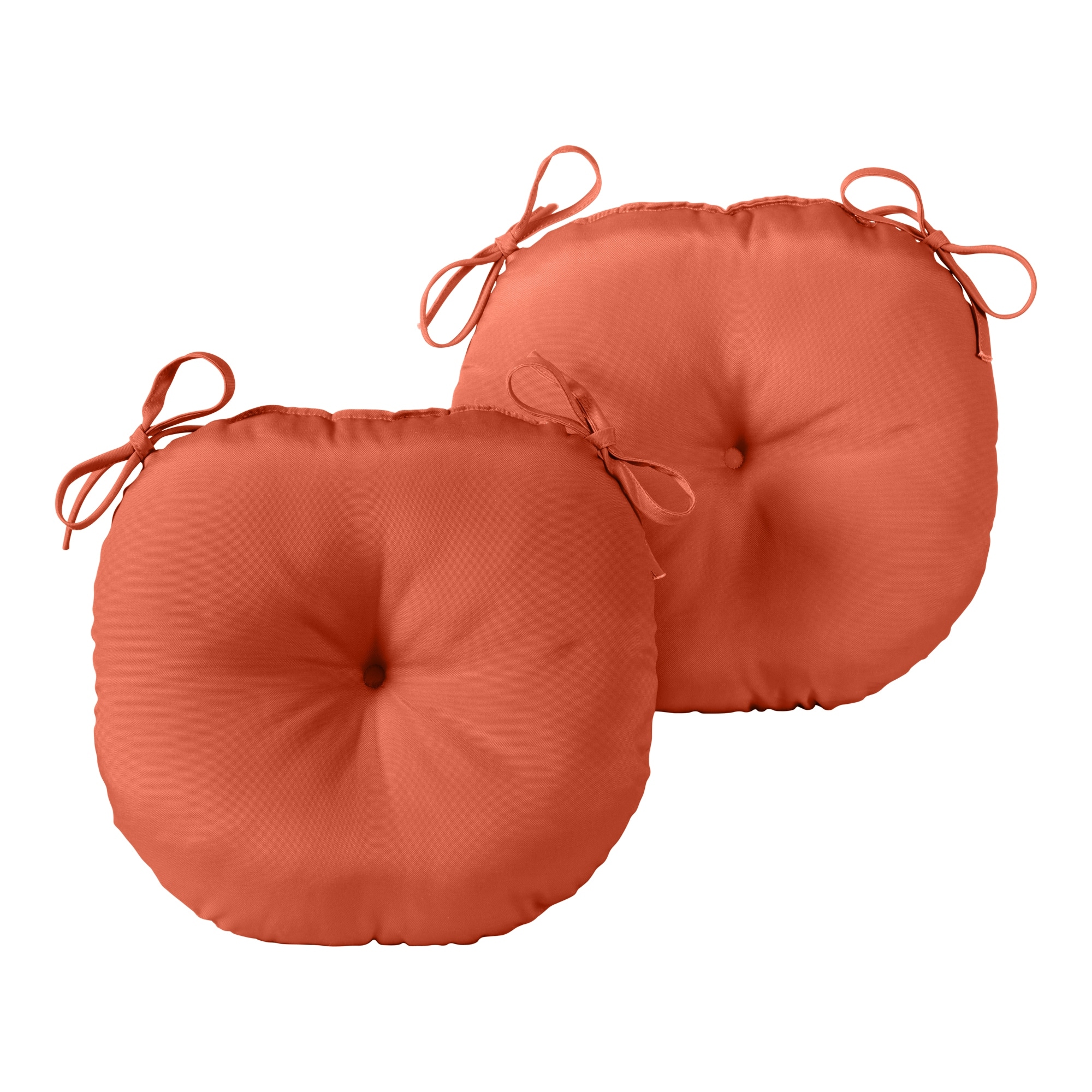 Outdoor 15-inch Round Rust Bistro Chair Cushions (Set of 2)
