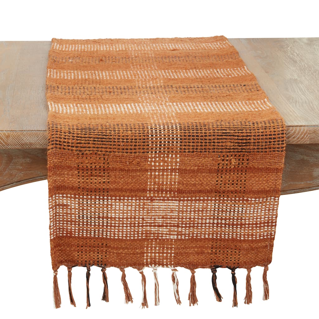 Vintage Rustic Plaid Table Runner - 16"x72"