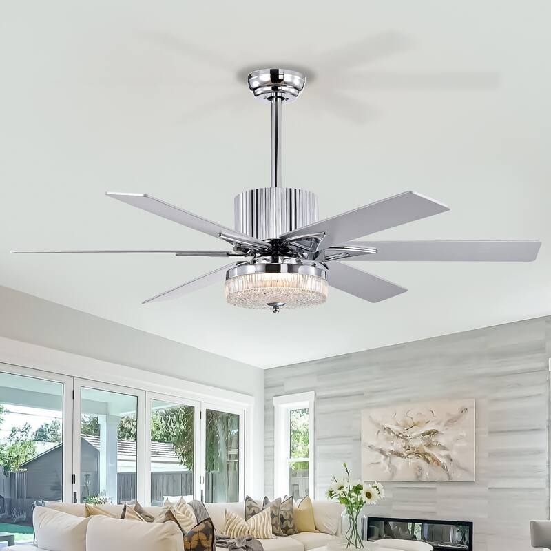 52 in. Smart Indoor Gold Ceiling Fan with Integrated LED with 6 Plywood Blade and Remote Control
