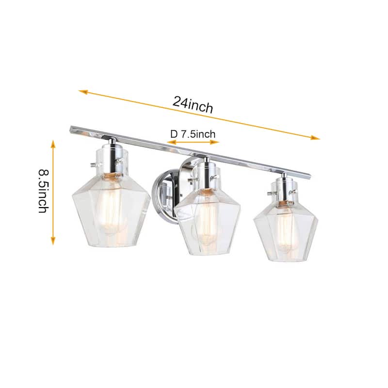 Modern Bathroom Vanity Light Glass Wall Sconce