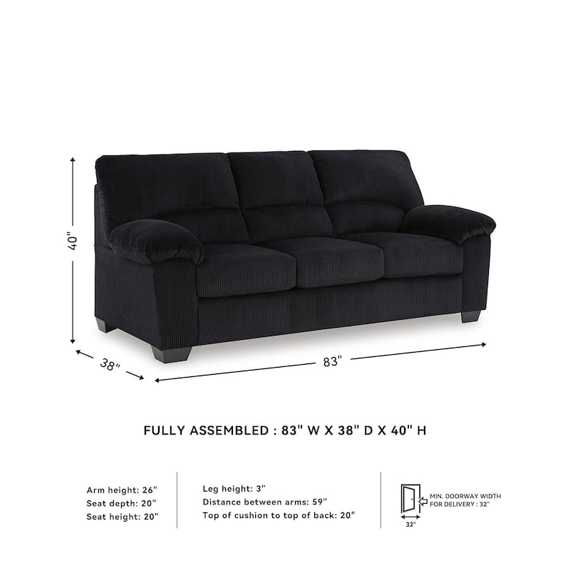 Signature Design by Ashley SimpleJoy Sofa - 83"W x 38"D x 40"H