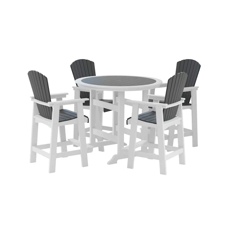 Patio Bar Table Set High Top Outdoor Table and Chairs Set of 5