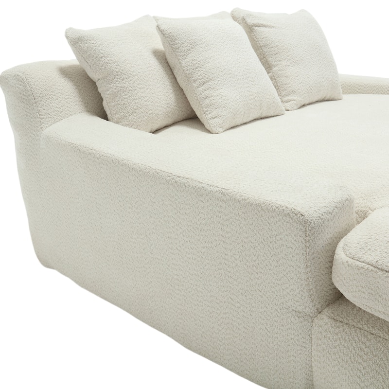 Chenille 2 Seater Sofa Bed for Home Theater, 66.93 Inch Wide Upholstered Lovesleeper Sofa with Pillows for Living Room, Club