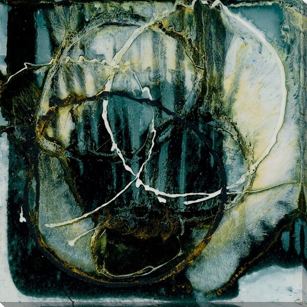 48" Black and Blue Full Turn Abstract Eternal Wall Art Decoration - N/A
