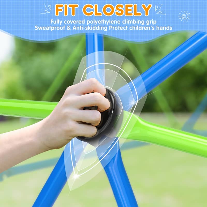 Climbing Dome 10FT Dome Climber Jungle Gym for Kids Indoor Outdoor Play - 120 x 120 x 60 in
