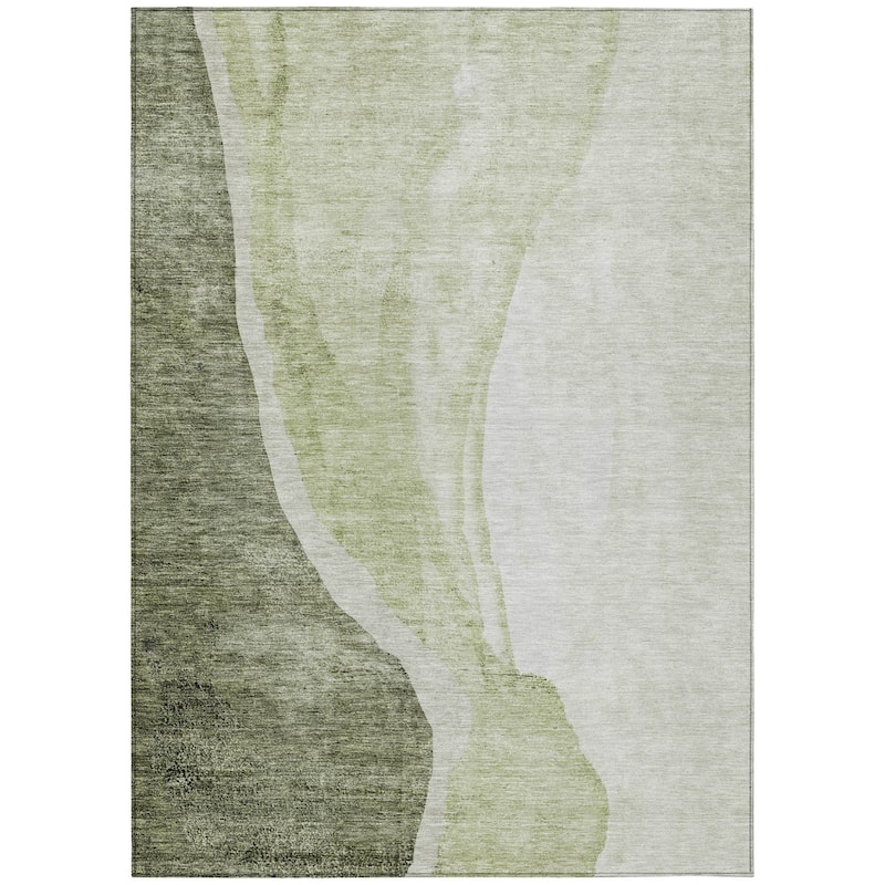 HomeRoots Abstract Transitional Rectangle Outdoor Rug