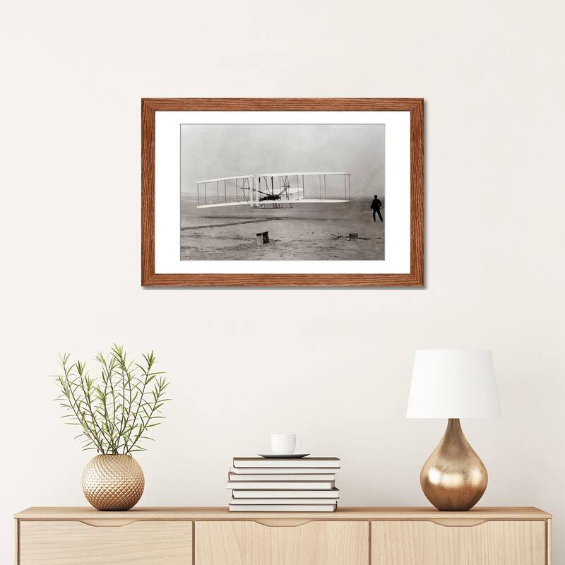 iCanvas "1903 Wright Brothers' Plane Taking Off At Kitty Hawk North Carolina USA" by Vintage Images