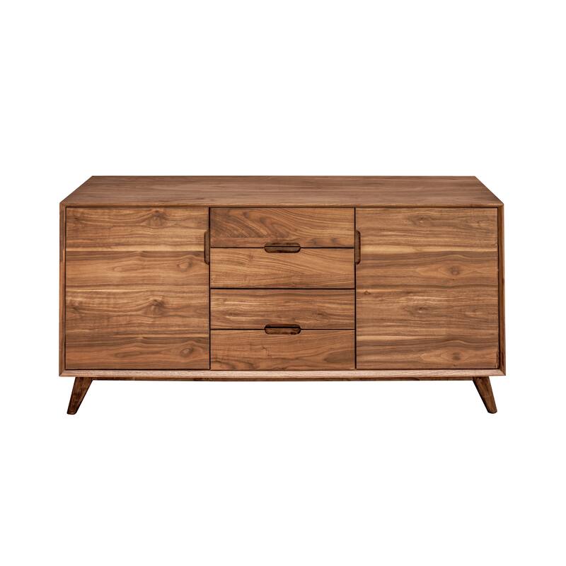 Rye Studio Santos Mid-Century Modern Walnut 3 Section Sideboard