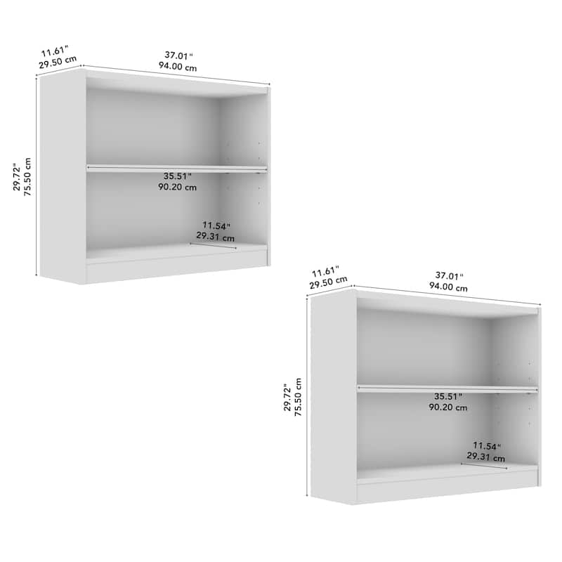 Universal Small 2 Shelf Bookcase Storage - Set of 2 by Bush Furniture.