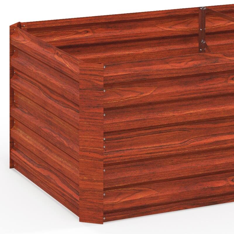 Outsunny Raised Garden Bed, 71" x 36" x 23" Galvanized Steel Planters for Outdoor Plants with Reinforced Rods