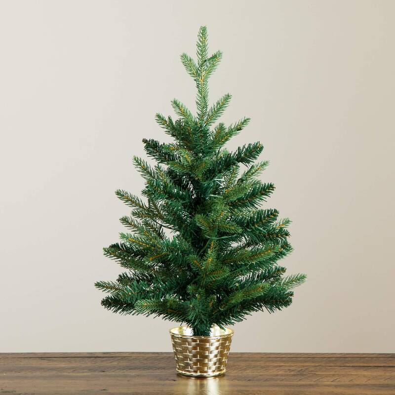 2-ft Pre-Lit Artificial Classic Christmas Tree with 35 LED Lights
