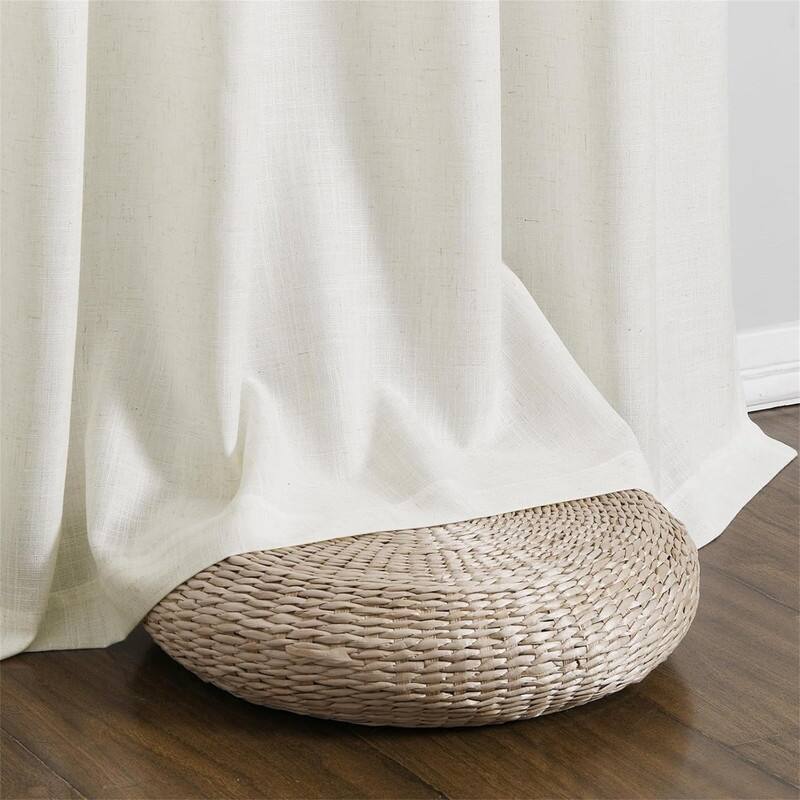 Natural Linen Curtains 52x84" Boho Light Filtering