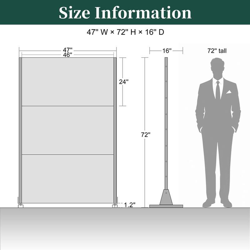 Dovelina 6ft.Outdoor Freestanding Metal Privacy Screen Decorative Garden Fence - 72"x47"