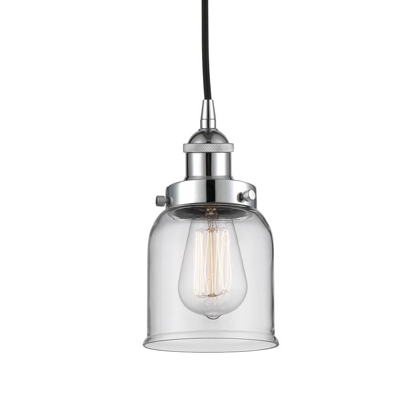 Innovations Lighting 616-1PH-10-5 Bell Pendant Bell 5" Wide Mini - Polished Chrome / Clear