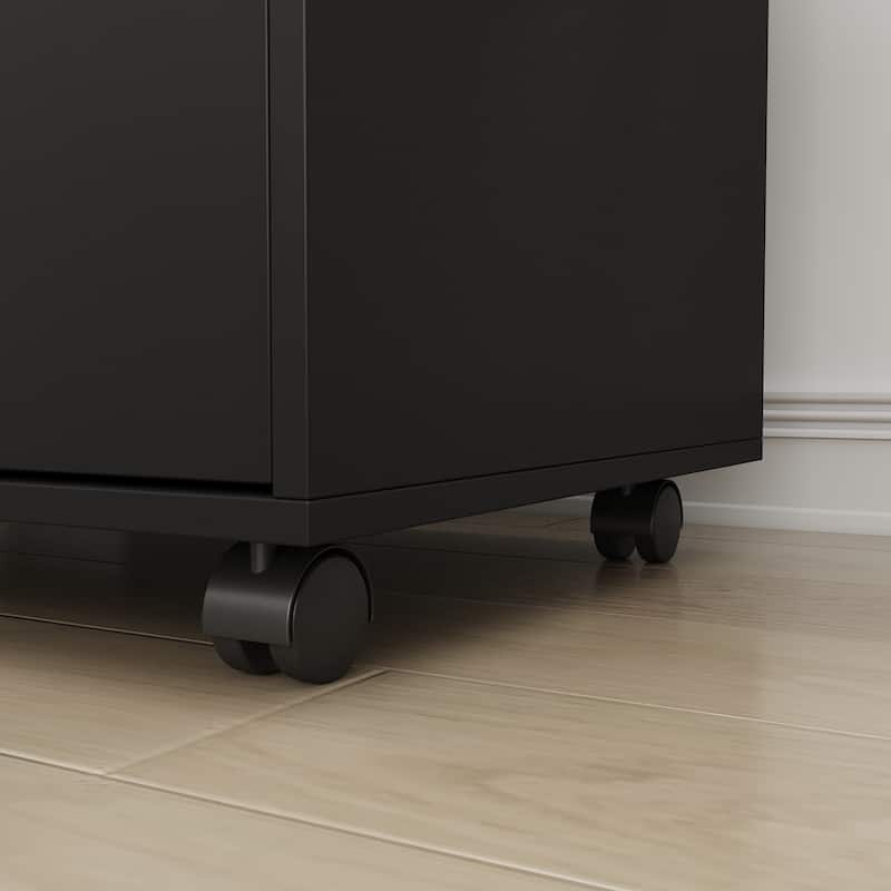 Mobile Rolling File Cabinet,Drawer & Shelf,Bookcase,Nightstand Organizer,for Home Office