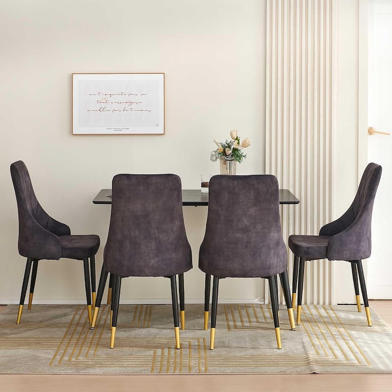Howtai Velvet Home Kitchen Dining Chairs Upholstered Backrest