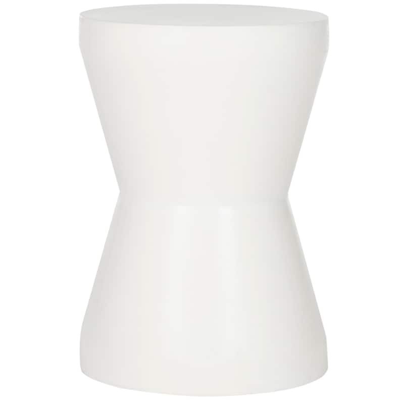 SAFAVIEH Torre Concrete Indoor/ Outdoor Accent Table (Ivory) - 12.2" x 12.2" x 17.3"