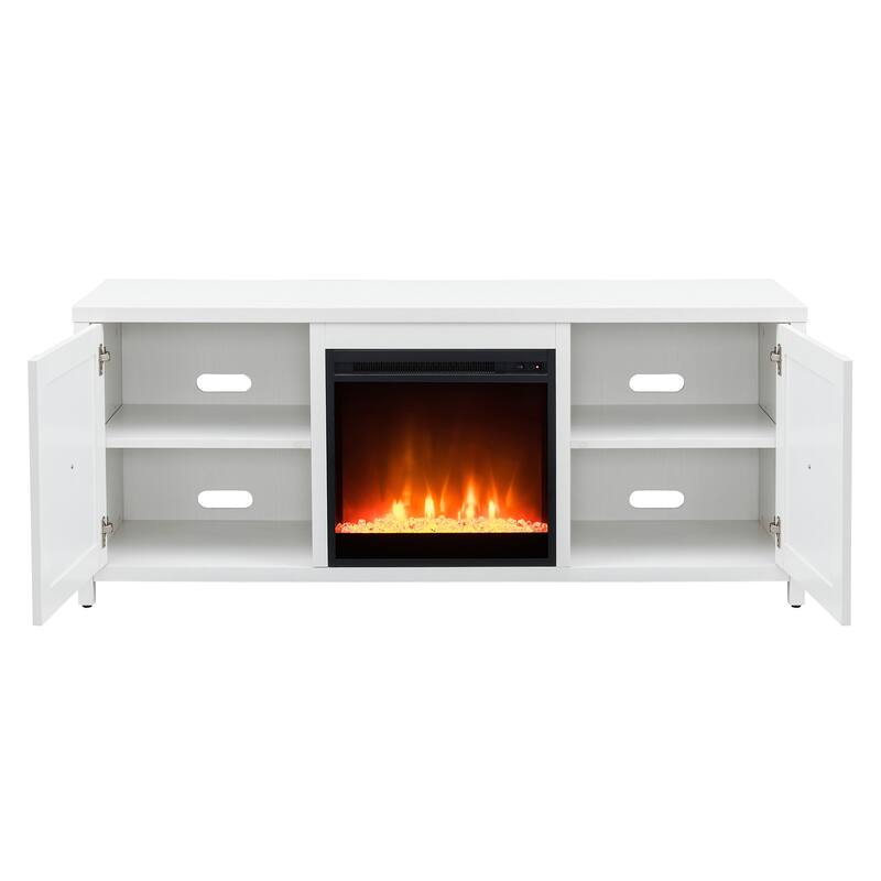 Granger 58" TV Stand with Crystal Fireplace Insert