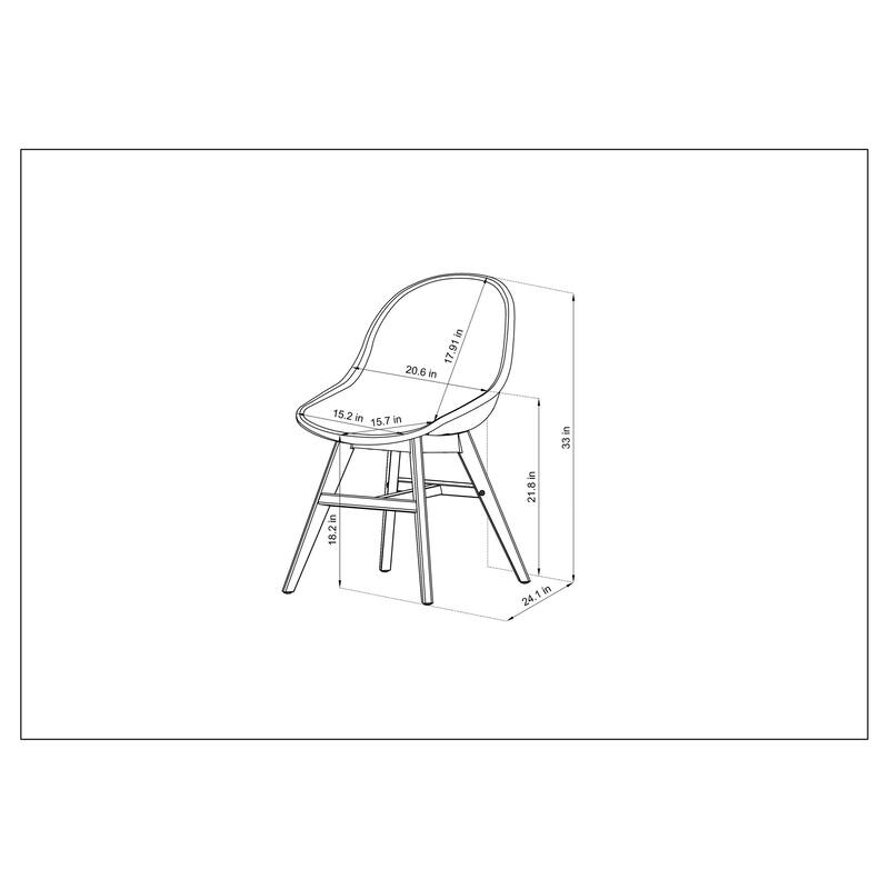 Amazonia Outdoor Hawaii 4 Piece Wood Patio Dining Chairs