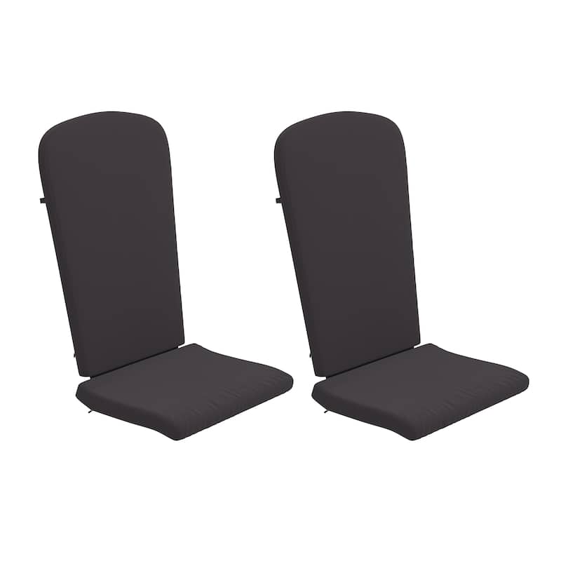 Set of 2 All-Weather High Back Adirondack Chair Cushions