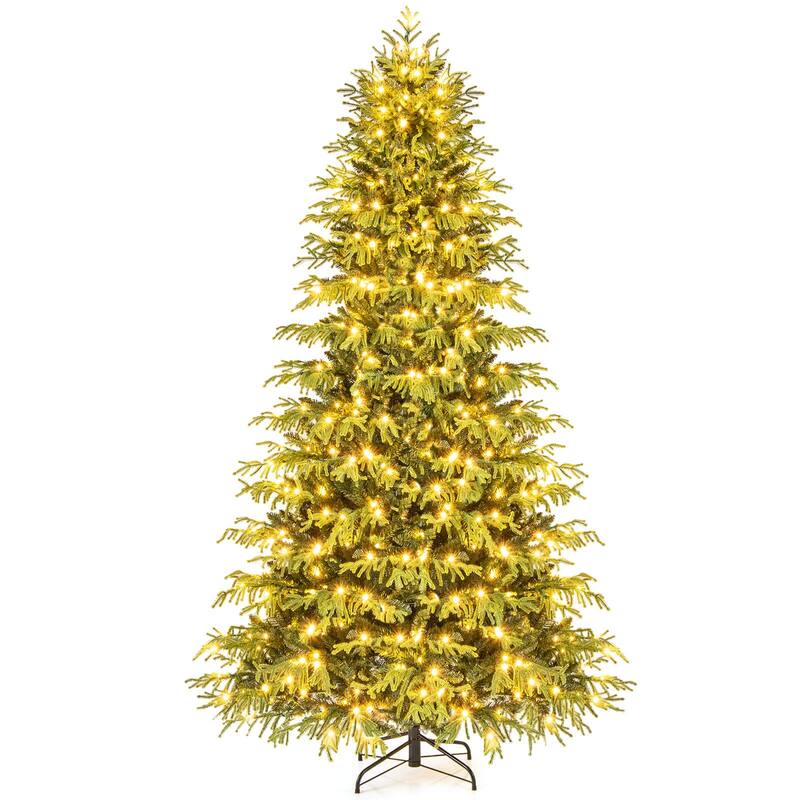 Costway 6/7/8 FT Artificial Christmas Tree with 270 LED Lights, 746 - See Details - 8 Foot
