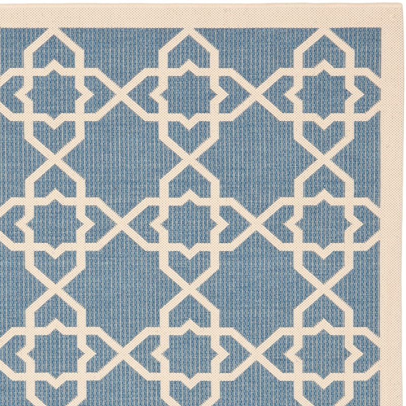 SAFAVIEH Courtyard Lawanda Trellis Indoor/ Outdoor Waterproof Patio Backyard Rug