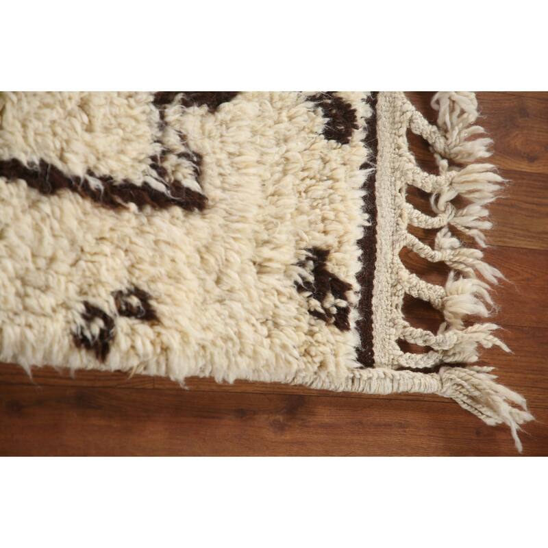 Natural Dye Kurdish Turkish Runner Rug Handmade Wool Carpet - 3'3"x 11'4"