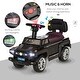 preview thumbnail 6 of 8, Kids Ride-On Push Car, SUV Style Sliding Walker with Music, Lights, Hidden Storage, for Toddlers - Black