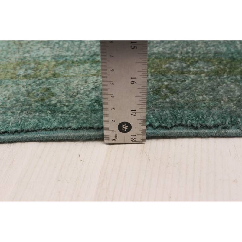 ECARPETGALLERY Hand-knotted Vibrance Cyan Wool Rug - 7'9 x 10'1
