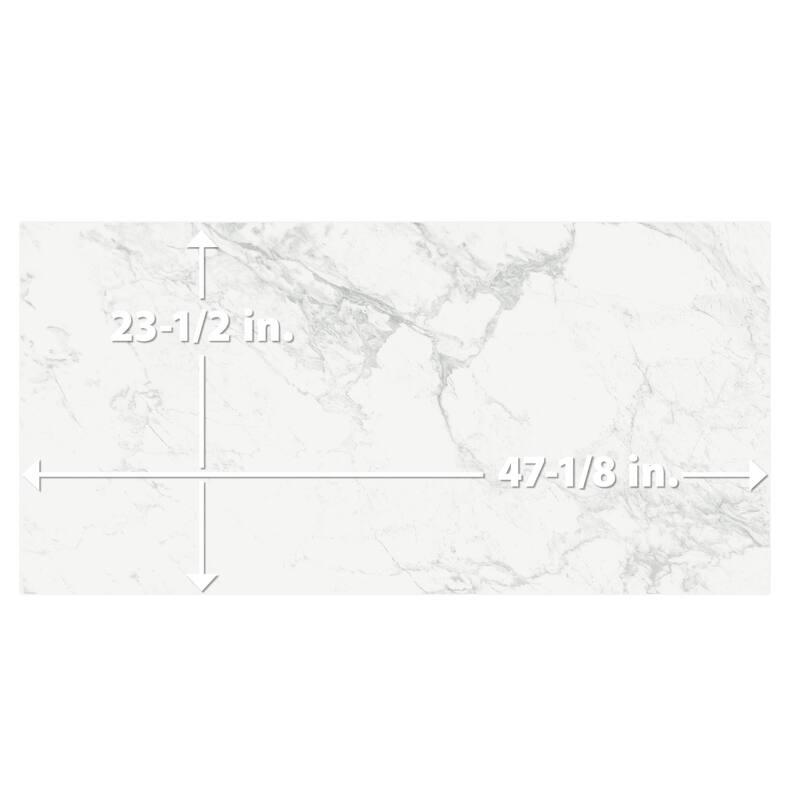 Merola Tile Reve Blanc 23-1/2" x 47-1/8" Porcelain Floor and Wall Tile