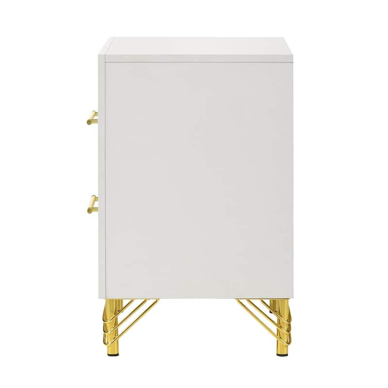 Chesney White 2-drawer Nightstand