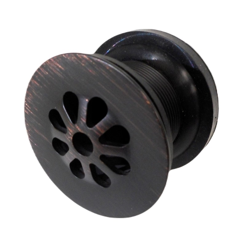 1.5" Oil Rubbed Bronze Daisy Bathroom Drain with No Over- Flow