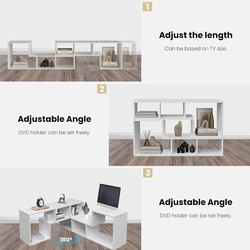Mieres Modern Entertainment Center with Open Storage Shelves, TV Console Stand - n/a