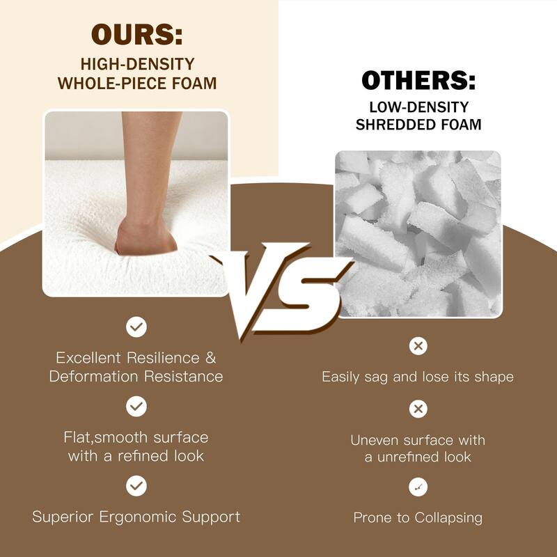 78" Convertible Teddy Fabric Sofa with 2 Pillows, No Assembly Required