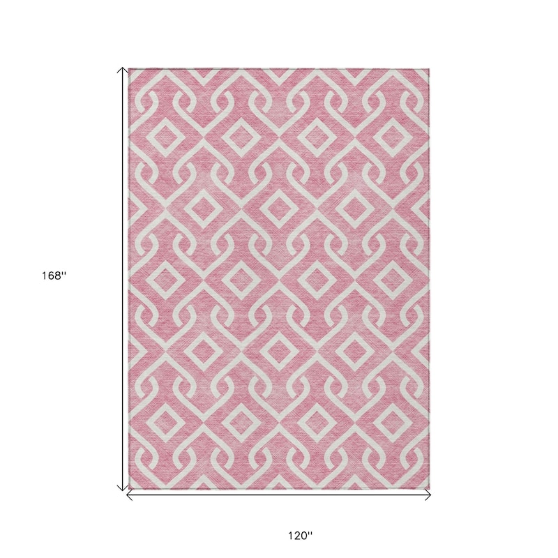 HomeRoots Geometric Transitional Rectangle Outdoor Rug