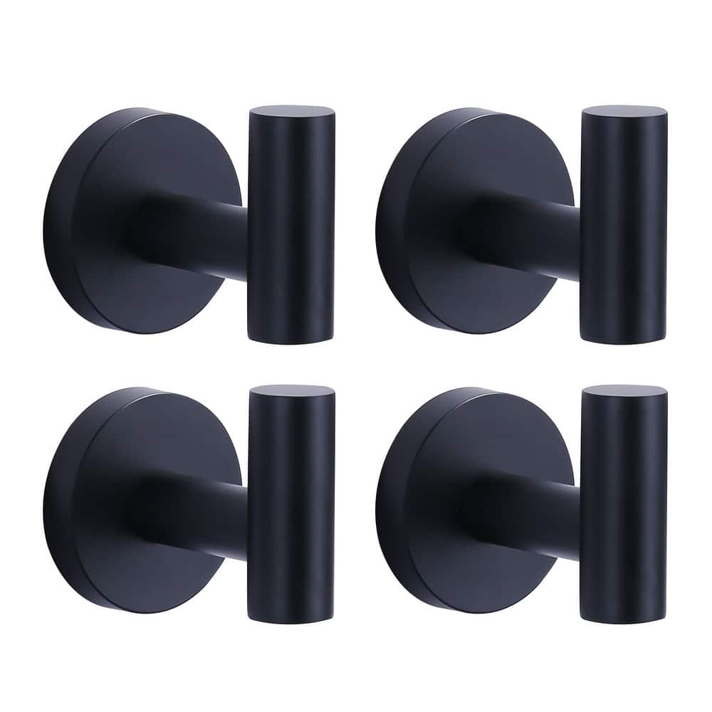 WOWOW Stainless Steel J-Hook Robe/Towel Hook 4 PCS