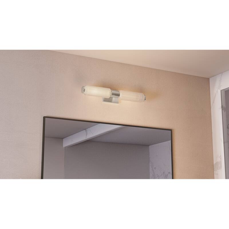 Hawes 2-Light Brushed Nickel Bath Light