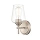 preview thumbnail 8 of 15, Millennium Lighting Ashford 1 Light Bathroom Wall Sconce with Clear Glass Shade in Multiple Finishes