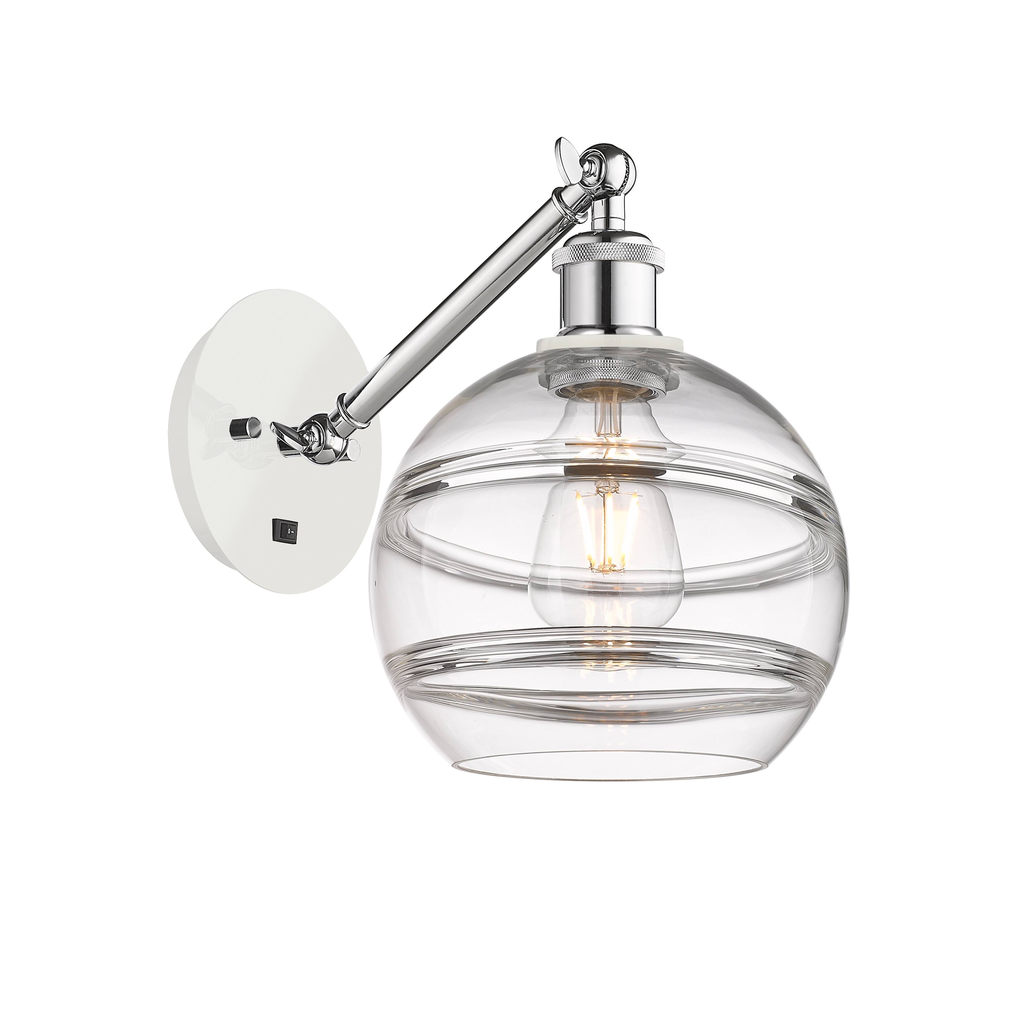 Option Clear Shade / White Polished Chrome