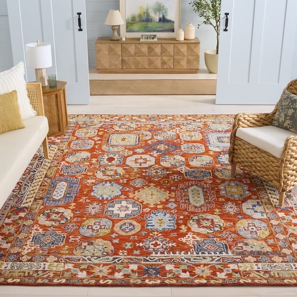 slide 2 of 28, SAFAVIEH Handmade Aspen Jonette Boho Tribal Wool Rug