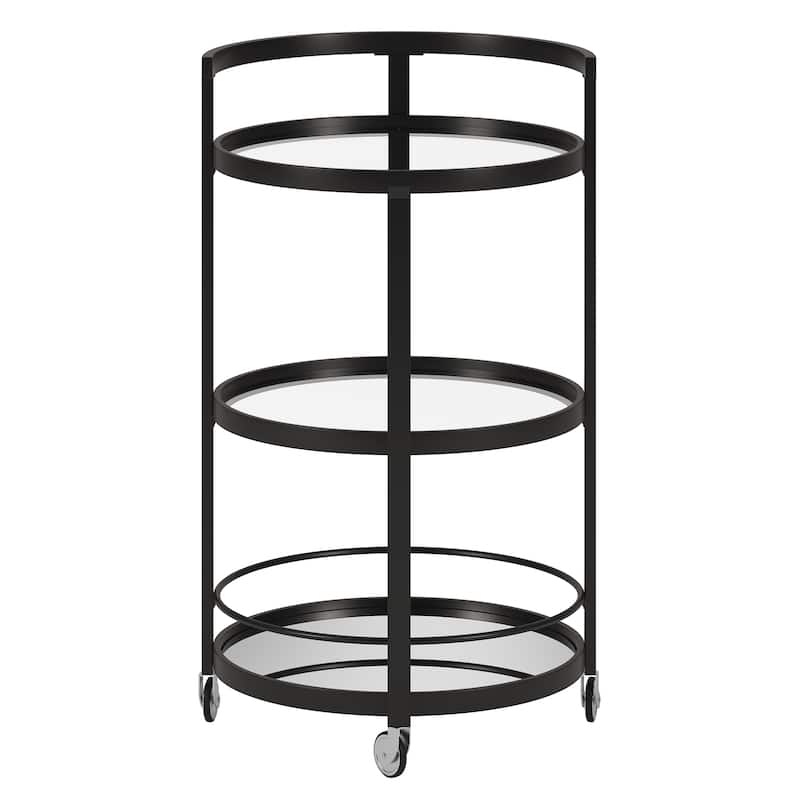 Hause 21'' Wide Round Bar Cart - 21" Wide
