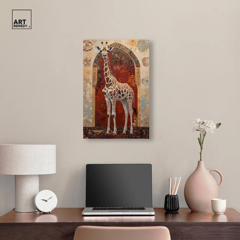 Giraffe Archway Canvas by Art Remedy, Gallery Wrapped